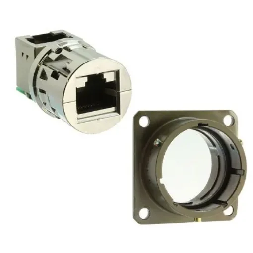 Amphenol Socapex RJF Series Female RJ45 Connector, Panel Mount, Cat5e Right Angle 1 Port 8 -Way - RJF21RAG product image