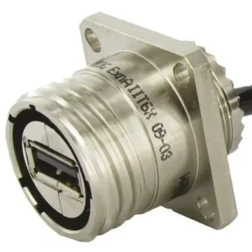 Amphenol Socapex USB 2.0, Female USB A to Unterminated, 300mm - USBFTVX2SA2N03OPEN product image