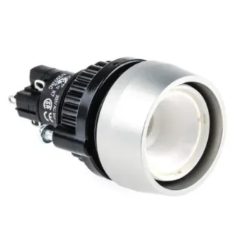 EAO 14 Series Illuminated Push Button Switch, Momentary, Panel Mount, 22.5mm Cutout, SPDT, 250V ac, IP67 - 14-131.0252 + 704.600.1 product image