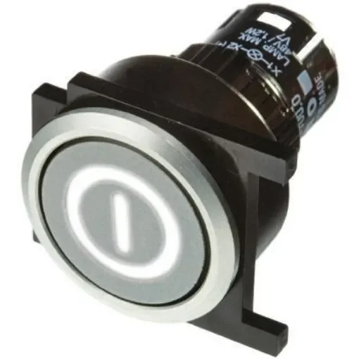 EAO Silver Latching Push Button Head, IP65 - 61-1200.0, 61-9933.0, 61-9643.703 product image