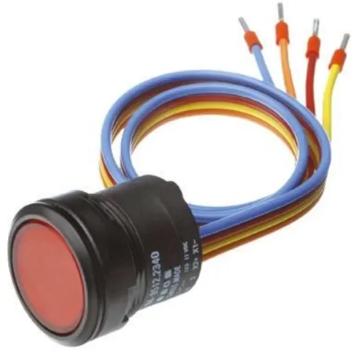 EAO Illuminated Push Button Switch, Momentary, Panel Mount, 22.5mm Cutout, SPST, IP67 - K84-603.4305S product image