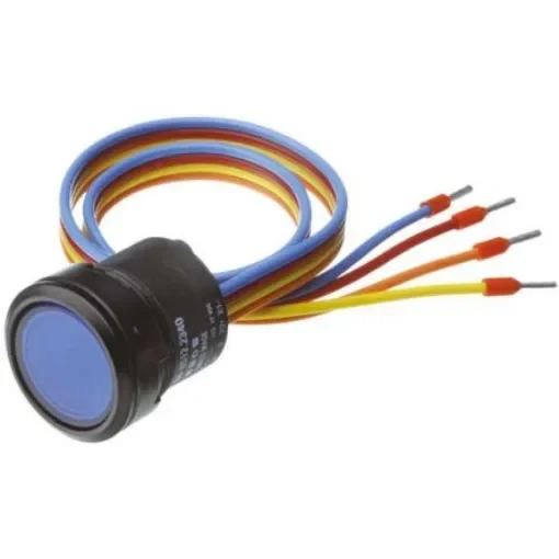 EAO Illuminated Push Button Switch, Momentary, Panel Mount, 22.5mm Cutout, SPST, IP67 - K84-603.3813S product image