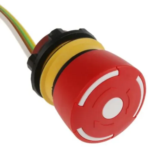 EAO 84 Series Twist Release Emergency Stop Push Button, Panel Mount, 22.5mm Cutout, 2NC, IP65 - 84-5040.0040 product image