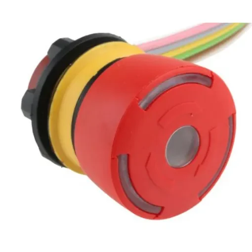 EAO 84 Series Twist Release Illuminated Emergency Stop Push Button, Panel Mount, 22.5mm Cutout, 2NC, IP65 - 84-5041.2B40 product image