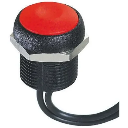 APEM Push Button Switch, Momentary, Panel Mount, 14.8mm Cutout, SPST, 250V ac, IP67 - IRR3F492 product image