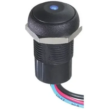 APEM Illuminated Push Button Switch, Momentary, Panel Mount, 14.8mm Cutout, SPST, Blue LED, 250V ac, IP67 - IRR3F422LOB product image