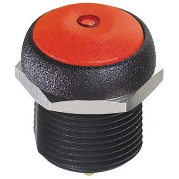 APEM Illuminated Push Button Switch, Momentary, Panel Mount, 14.8mm Cutout, SPST, Red LED, 250V ac, IP67 - IRR3S462LOS product image
