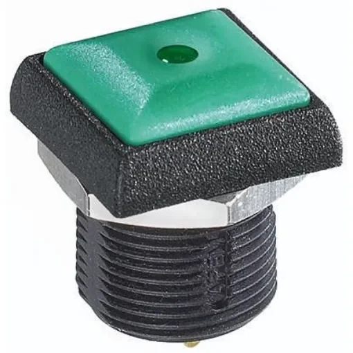 APEM Illuminated Push Button Switch, Momentary, Panel Mount, 14.8mm Cutout, SPST, Green LED, 250V ac, IP67 - IRC3S432LOG product image
