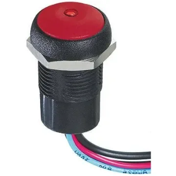APEM Illuminated Push Button Switch, Momentary, Panel Mount, 14.8mm Cutout, SPST, Red LED, 250V ac, IP67 - IRR3F462LOS product image