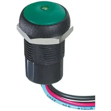 APEM Illuminated Push Button Switch, Momentary, Panel Mount, 14.8mm Cutout, SPST, Green LED, 250V ac, IP67 - IRR3F432LOG product image