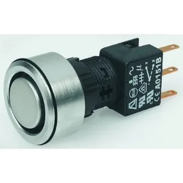 APEM Illuminated Push Button Switch, Latching, Panel Mount, 16mm Cutout, DPDT, Blue LED, 250V ac, IP65 - A1PCA1X284K403 product image