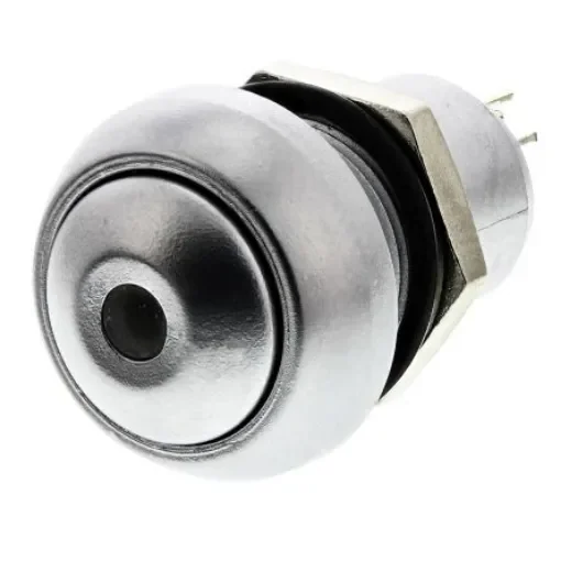 APEM Illuminated Push Button Switch, Latching, Panel Mount, 12.9mm Cutout, SPST, Red LED, 24V dc, IP67 - IPR1SAD0LOS105 product image