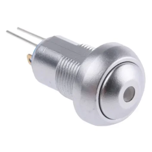 APEM Illuminated Push Button Switch, Latching, Panel Mount, 12.9mm Cutout, SPST, Green LED, 24V dc, IP67 - IPR1SAD0LOG105 product image