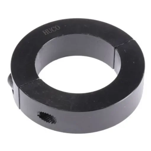 Huco Shaft Collar, Two Piece, Clamp Screw, Bore 50mm, OD 78mm, W 19mm, Steel - 046201050 product image