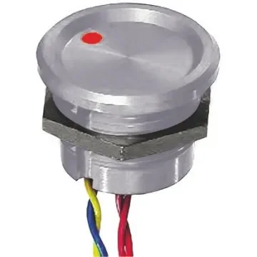 APEM Illuminated Push Button Switch, Momentary, Panel Mount, 16.2mm Cutout, SPST, Red/Green LED, 24V ac, IP68 - PBAR2AF0000LSG product image