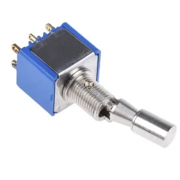 APEM Toggle Switch, Panel Mount, On-On, DPDT, Solder Lug Terminal, 30V dc - 5646ADBK2V product image