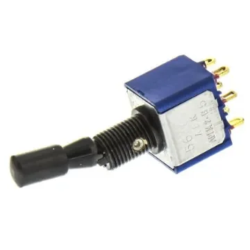 APEM Toggle Switch, Panel Mount, On-On, DPDT, Solder Lug Terminal, 30V dc - 5646ADBGK2V product image