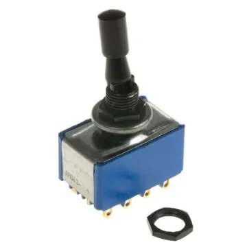 APEM Toggle Switch, Panel Mount, On-On, 4PDT, Solder Lug Terminal, 30V dc - 5666ADBGK2V product image