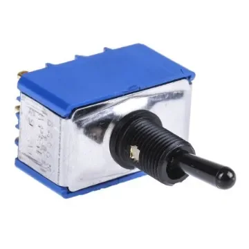 APEM Toggle Switch, Panel Mount, On-On, 4PDT, Solder Lug Terminal, 30V dc - 5666ADBGK product image