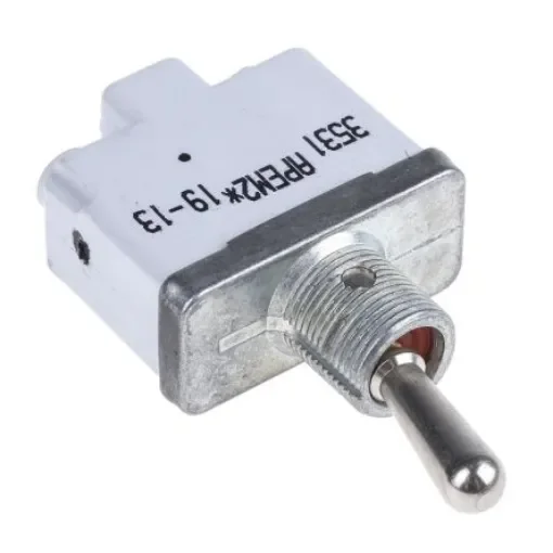 APEM Toggle Switch, Panel Mount, On-Off, SPST, Screw Terminal, 125 V ac, 28V dc - 3531-001N000 product image