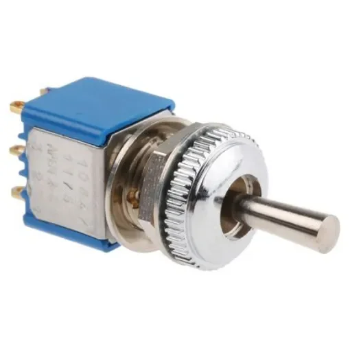 APEM Toggle Switch, Panel Mount, (On)-Off-(On), DPDT, Solder Terminal, 24V dc - 106471175 product image