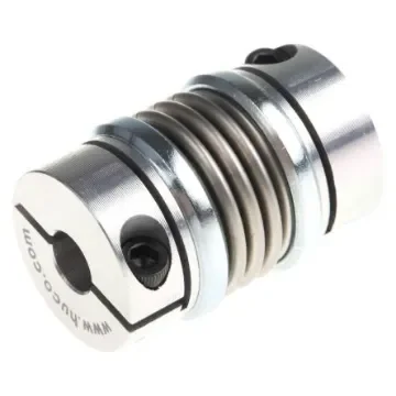 Huco Bellows Coupling, 20mm Outside Diameter, 6mm Bore, 31mm Length Coupler - 537.20.2222 product image