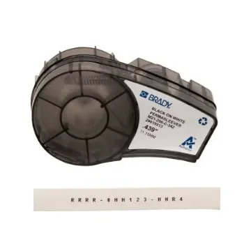 Brady B-342 Black on Black on White Heatshrink Labels, 2.13 m Length, 11.15 mm Width - M21-250-C-342 product image
