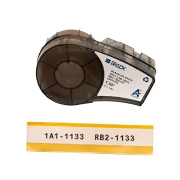 Brady B-427 Black on White, Transparent Heatshrink Labels, 4.27 m Length, 38.10 mm Width - M21-1500-427 product image