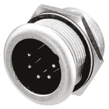 Neutrik Panel Mount XLR Connector, Male, 50 V, 5 Way, Gold over Nickel Plating - NC5MPR-HD product image
