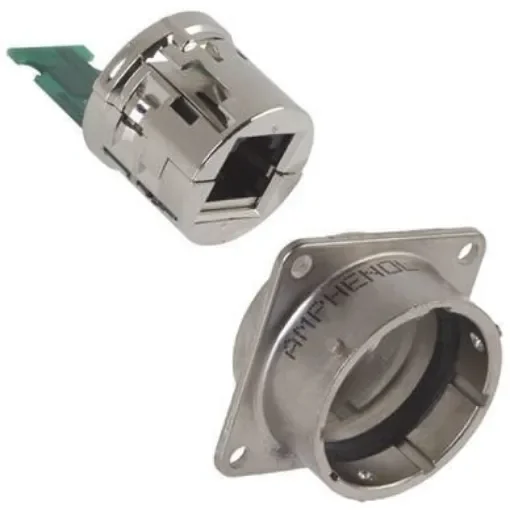 Amphenol Socapex RJF Series Female RJ45 Connector, Panel Mount, Cat5e Straight 1 Port 8 -Way - RJF22N01 product image