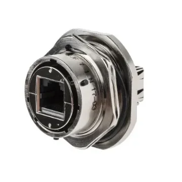 Amphenol Socapex RJF Series Female RJ45 Connector, Jam Nut, Cat5e Straight 1 Port 8 -Way - RJF71N product image