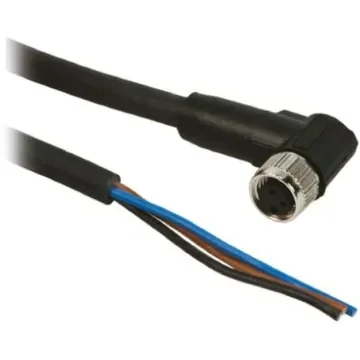 Telemecanique Sensors Right Angle Female 3 way 1/2 in Circular to Unterminated Sensor Actuator Cable, 5m - XZCP1965L5 product image
