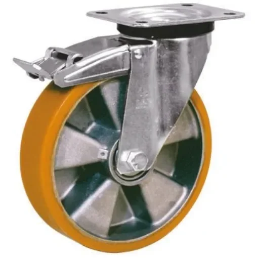 LAG Braked Swivel Castor Wheel, 300kg Capacity, 160mm Wheel - 26071  FR product image