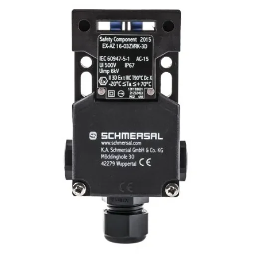 Schmersal ATEX EX-AZ16 Safety Interlock Switch, 3NC/1NO, Keyed, Glass Fibre Reinforced Thermoplastic - EX-AZ 16-03ZVRK-3D product image