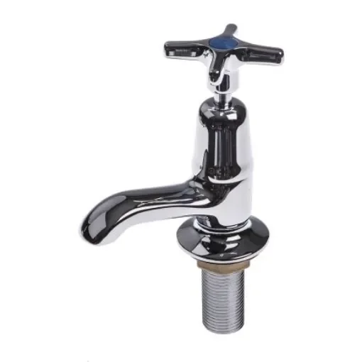 Pegler Yorkshire Chrome Plated Brass Twist Handle Cold Basin Tap, 1/2in - 301017 product image