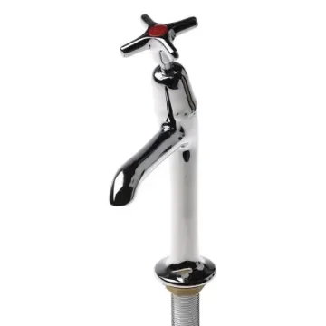 Pegler Yorkshire Chrome Plated Brass Twist Handle High Neck Hot Sink Tap, 1/2in - 303007 product image