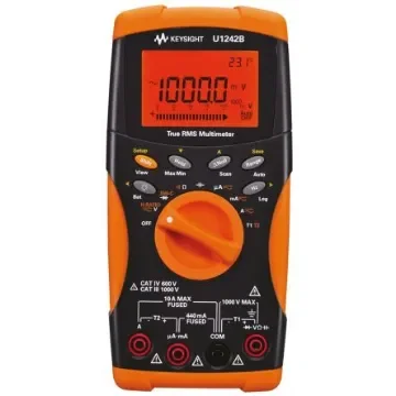 Keysight Technologies U1242B Handheld Digital Multimeter, True RMS, 10A ac Max, 10A dc Max, 1000V ac Max product image