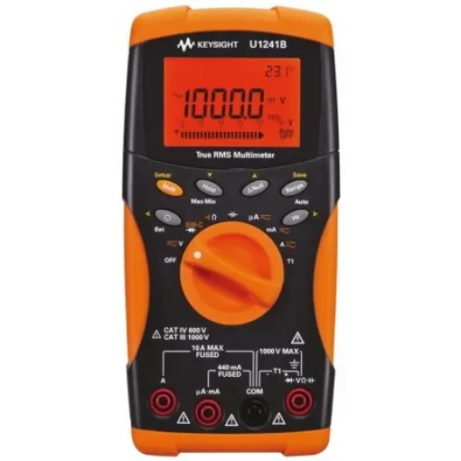 Keysight Technologies U1241B Handheld Digital Multimeter, True RMS, 10A ac Max, 10A dc Max, 1000V ac Max product image