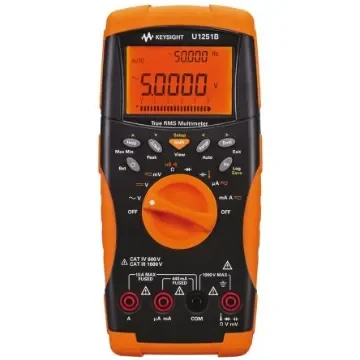 Keysight Technologies U1251B Handheld Digital Multimeter, True RMS, 10A ac Max, 10A dc Max, 1000V ac Max product image