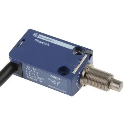 Telemecanique Sensors OsiSense XC Series Plunger Limit Switch, NO/NC, IP66, IP67, IP68, DP, Zinc Alloy Housing, 240V ac - XCMD21F0L1 product image