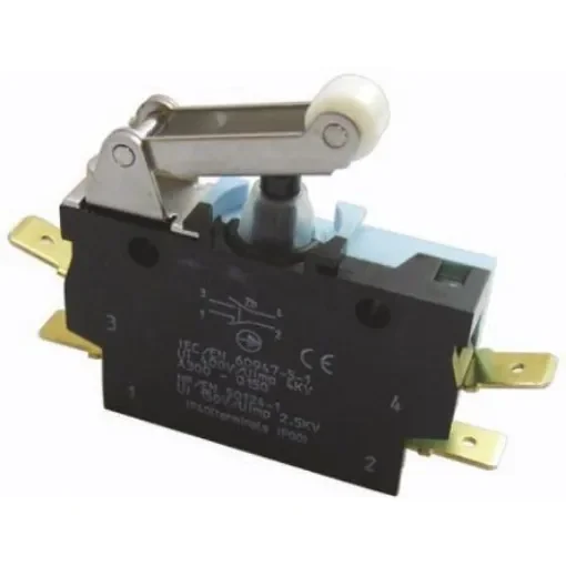 Crouzet Lever Micro Switch, Tab Terminal, 6 A @ 250 V ac, DT-NO/NC, IP40 - 83240003 product image