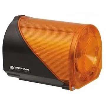 Werma 444 Series Yellow Sounder Beacon, 24 V ac/dc, IP65, Wall Mount, 114dB at 1 Metre - 444.300.75 product image