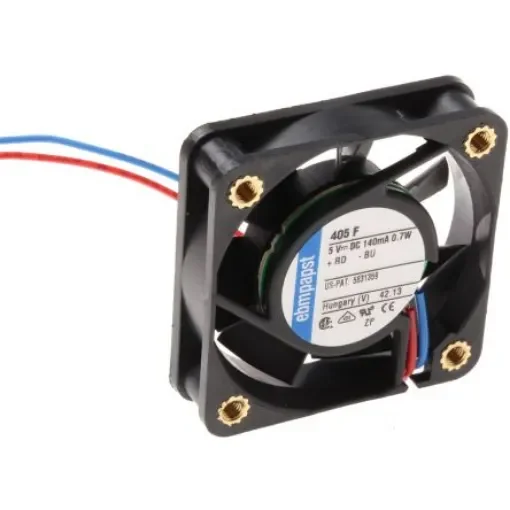 ebm-papst 400 F Series Axial Fan, 5 V dc, DC Operation, 8m³/h, 700mW, 40 x 40 x 10mm - 405F-RS0 product image
