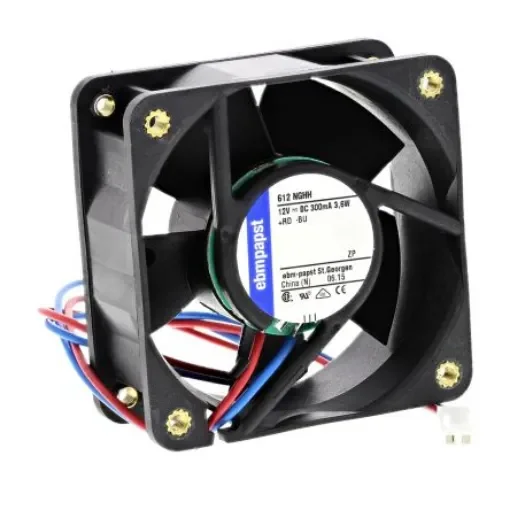 ebm-papst 600 N Series Axial Fan, 12 V dc, DC Operation, 56m³/h, 3.8W, 60 x 60 x 25mm - 612NGHH-RS0 product image