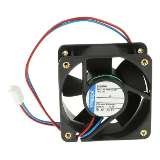 ebm-papst 600 N Series Axial Fan, 24 V dc, DC Operation, 33m³/h, 3.8W, 60 x 60 x 25mm - 614NGHH-RS0 product image