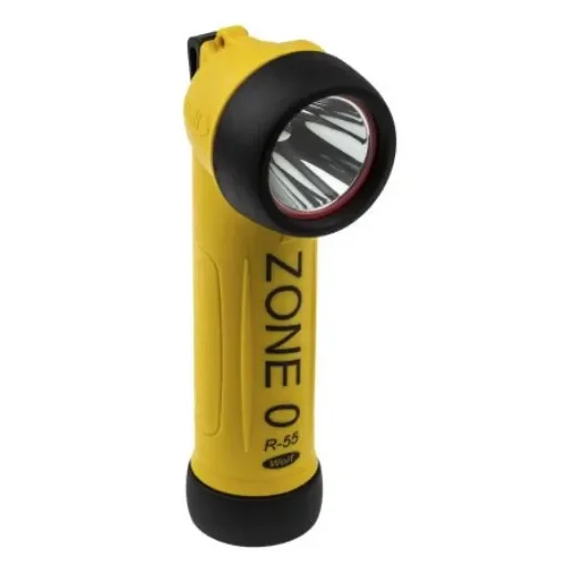 Wolf Safety ATEX, IECEx LED Torch Yellow - Rechargeable Up to 300 lm, 195 mm - R-55H product image