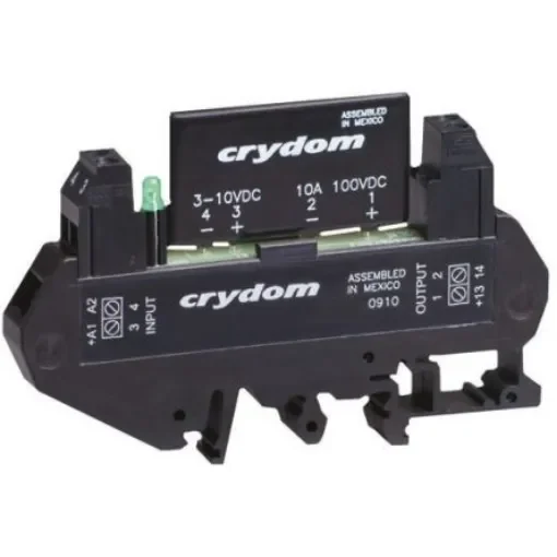 Sensata Crydom DRA1 CMX Series Solid State Interface Relay, 28 V dc Control, 3 A Load, DIN Rail Mount - DRA1-CMXE200D3 product image
