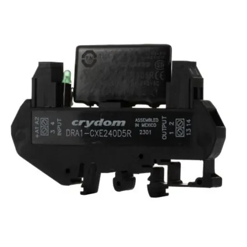 Sensata Crydom DRA Series Series Solid State Interface Relay, 32 V dc Control, 5 A rms Load, DIN Rail Mount - DRA1-CXE240D5R product image