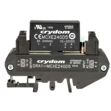 Sensata Crydom DRA1-MCX Series Solid State Interface Relay, 32 V dc Control, 5 A rms Load, DIN Rail Mount - DRA1-MCXE240D5 product image