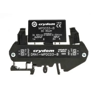 Sensata Crydom DRA1-MP Series Solid State Interface Relay, 32 V dc Control, 3 A Load, DIN Rail Mount - DRA1-MPDCD3-B product image